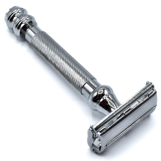 Parker 99R Safety Razor, Butterfly Open Long Handle Heavy